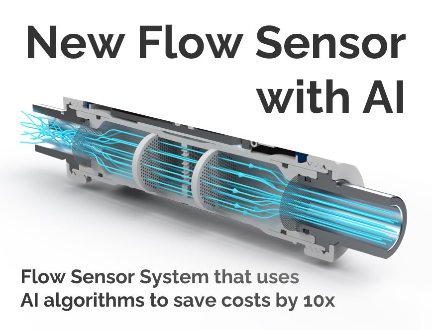 A new flow sensor system utilizes AI algorithms to improve accuracy and reduces costs