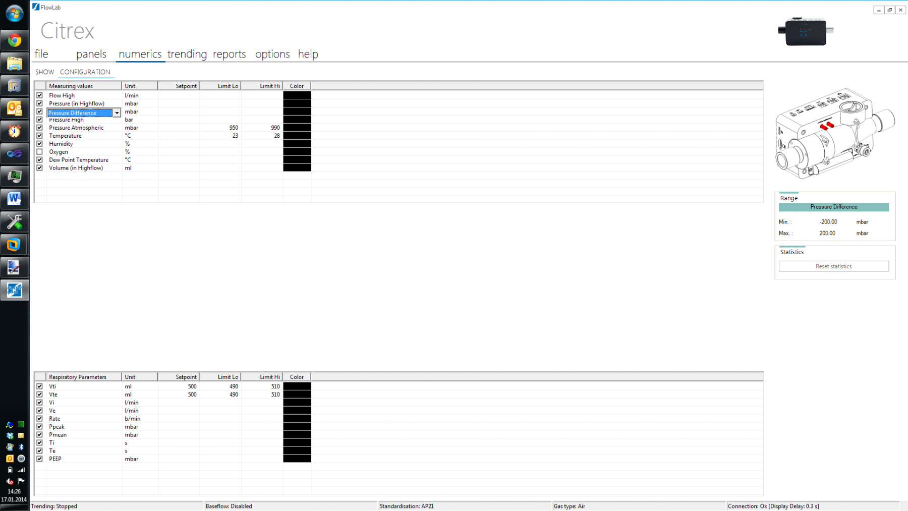 Logiciel FlowLab incl. code d'activation pour CITREX H4 et H5
