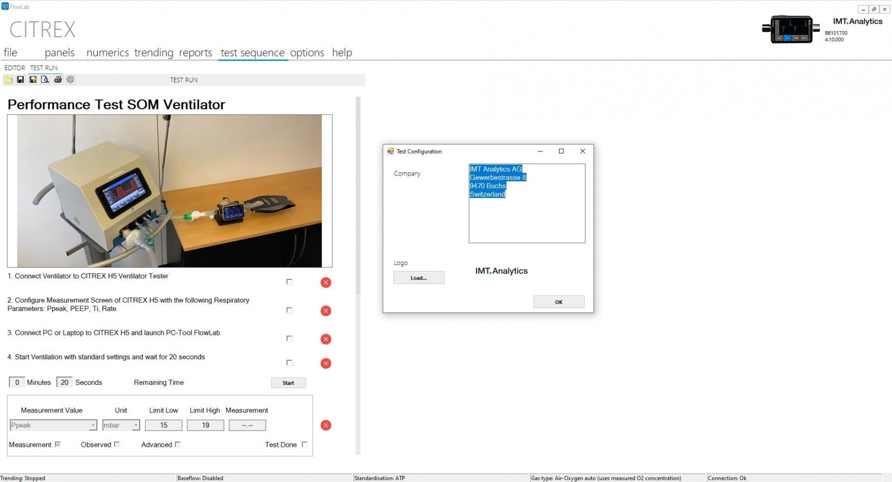 Logiciel FlowLab incl. code d'activation pour CITREX H4 et H5